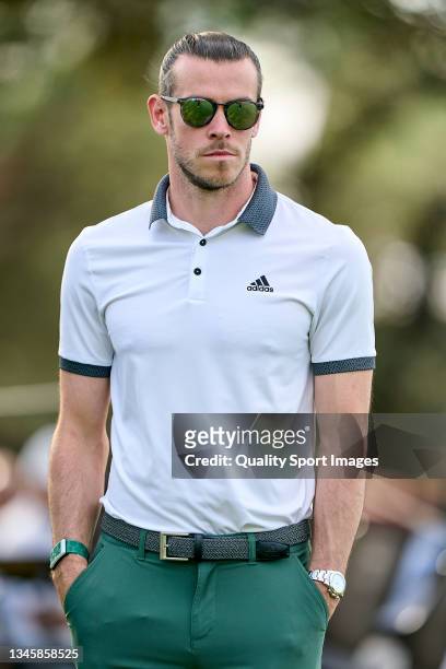 Gareth Bale attends during Day Four of The Open de Espana at Club de Campo Villa de Madrid on October 10, 2021 in Madrid, Spain.