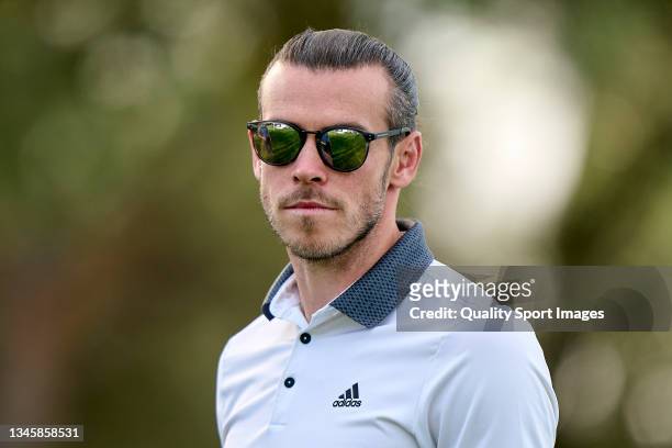 Gareth Bale attends during Day Four of The Open de Espana at Club de Campo Villa de Madrid on October 10, 2021 in Madrid, Spain.