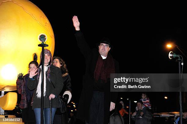 Corrina Gill, Jenny Gill, Amy Grant and Vince Gill attends the 59th Annual Nashville Christmas parade on December 2, 2011 in Nashville, Tennessee.