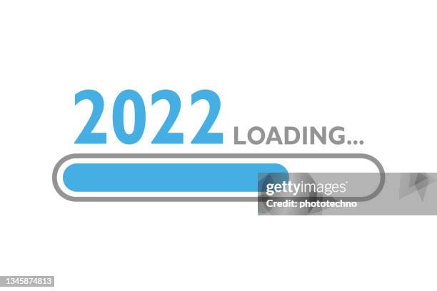 loading new year 2022 on white background - living will document stock illustrations