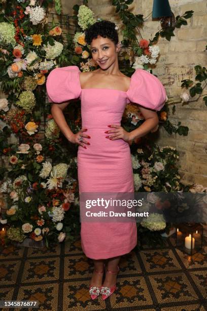 Ruth Negga attends the post premiere reception for "Passing" during the 65th BFI London Film Festival at Little House Mayfair on October 10, 2021 in...