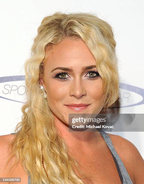 Former professional swimmer Kaitlin Sandeno arrives at the 26th Anniversary Sports Spectacular at the Hyatt Regency Century Plaza on May 22, 2011 in...