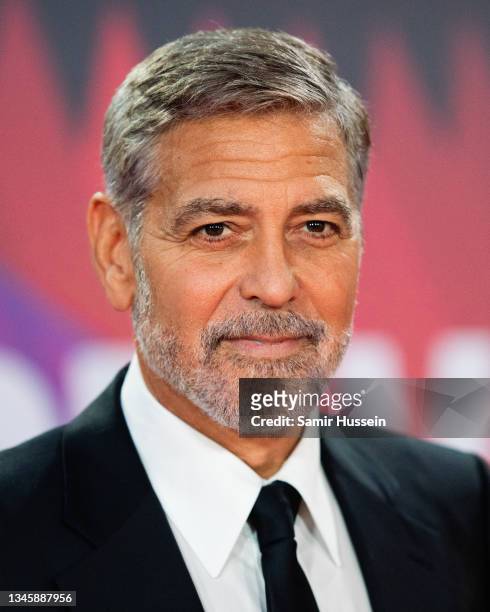 George Clooney attends "The Tender Bar" Premiere during the 65th BFI London Film Festival at The Royal Festival Hall on October 10, 2021 in London,...