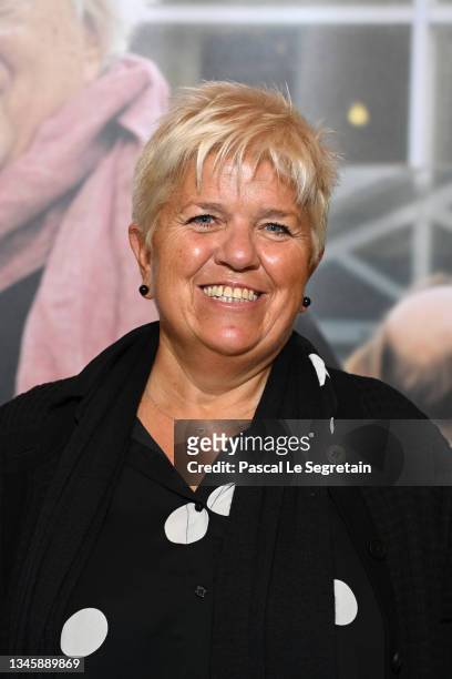 Mimie Mathy attends a tribute to Bertrand Tavernier during the 13th Film Festival Lumiere on October 10, 2021 in Lyon, France.