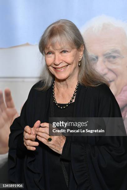 Marina Vlady attends a tribute to Bertrand Tavernier during the 13th Film Festival Lumiere on October 10, 2021 in Lyon, France.