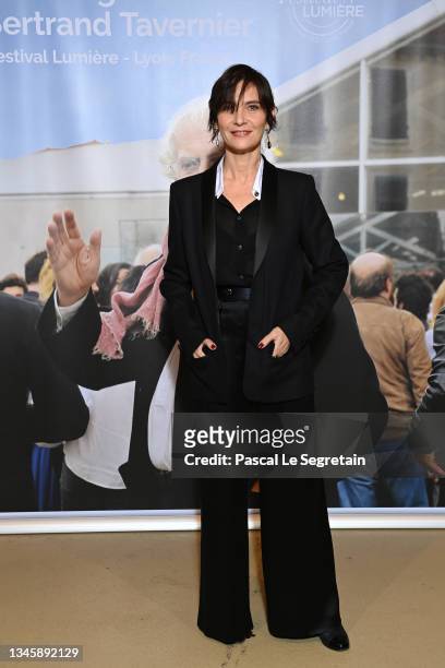 Geraldine Pailhas attends a tribute to Bertrand Tavernier during the 13th Film Festival Lumiere on October 10, 2021 in Lyon, France.