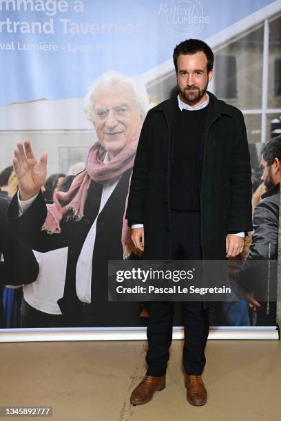 Gregoire Leprince-Ringuet attends a tribute to Bertrand Tavernier during the 13th Film Festival Lumiere on October 10, 2021 in Lyon, France.
