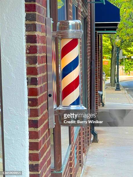 barber shop pole - barber pole stock pictures, royalty-free photos & images