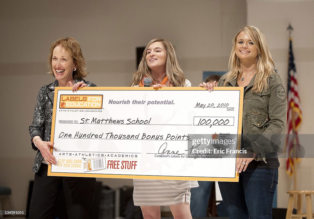 Campbell's Labels For Education Presentation in Partnership with the GRAMMY Foundation Featuring Miranda Lambert
