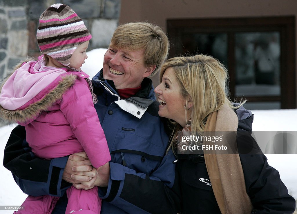 The Dutch Royal Family's Ski Holiday - February 11, 2007