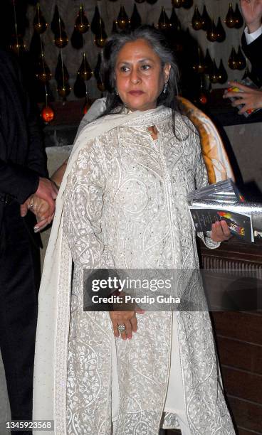 Jaya Bachchan attends the launch of Amaan and Ayaan Ali Khan's new album 'Rang - Colours Of Sufism' on March 13, 2012 in Mumbai, India.