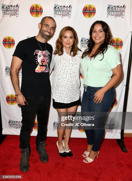 Actors Christian Moldes, Jacqueline Pinol, and Olga Aguilar attend Los Angeles Special Screening Of Docuseries "The Canine Condition" at Wilshire...