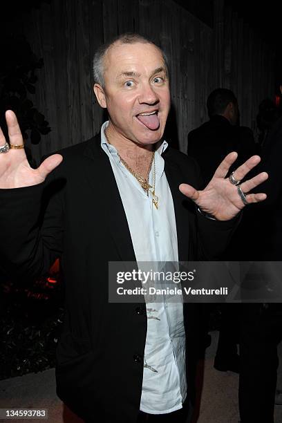 Damien Hirst attends the 'Emporio Armani and Cardi Black Box Gallery celebrate Art Basel' at W Hotel on December 2, 2011 in Miami, Florida.