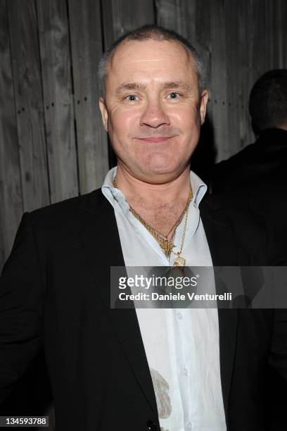 Damien Hirst attends the 'Emporio Armani and Cardi Black Box Gallery celebrate Art Basel' at W Hotel on December 2, 2011 in Miami, Florida.