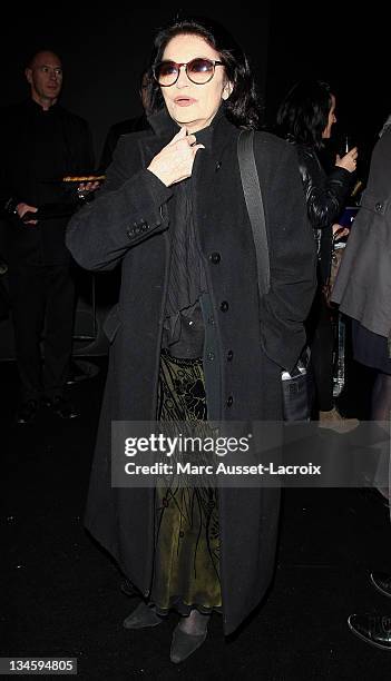 Anouk Aimee attends the Exhibition Launch for Bulgari 125th Anniversary Celebration at Grand Palais on December 9, 2010 in Paris, France.
