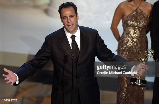 Brad Garrett, winner for the Best Supporting Actor in a Comedy Series for "Everybody Loves Raymond" at the 54th Annual Emmy Awards