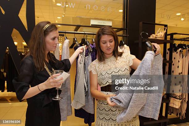 Julie Christoph and Paige Davis shop for Jason Wu items at the Fall 2009 fashion preview at Nordstrom's at NorthPark Center on June 11, 2009 in...