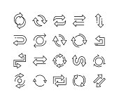 Reverse and Exchange Icons - Classic Line Series