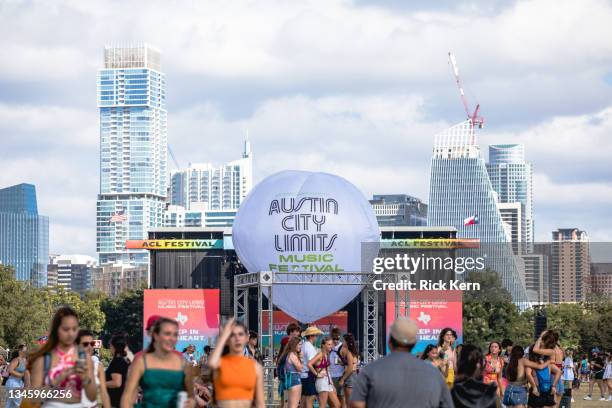 General view of atmosphere during weekend two, day three of Austin City Limits Music Festival at Zilker Park on October 10, 2021 in Austin, Texas.