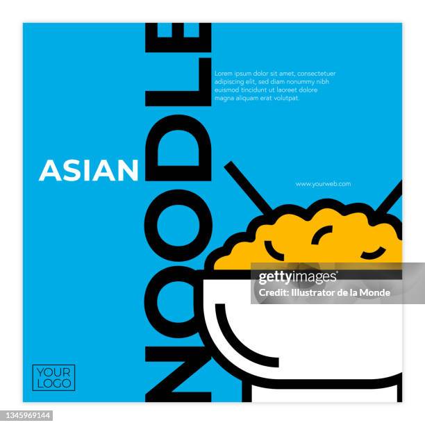 noodle banner design - spaghetti dinner stock illustrations
