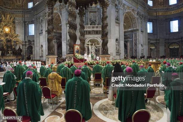 Pope Francis celebrates Holy Mass on the occasion of the opening of the XVI Ordinary General Assembly of the Synod of Bishops "For a synodal Church:...