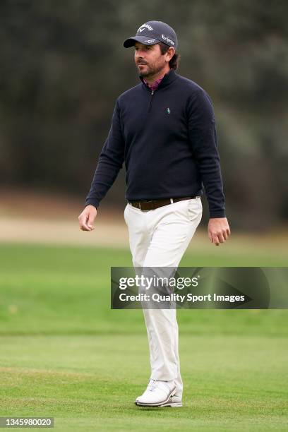 Thomas Aiken of South Africa walks during Day Four of The Open de Espana at Club de Campo Villa de Madrid on October 10, 2021 in Madrid, Spain.