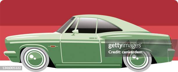 vintage car - car model stock illustrations
