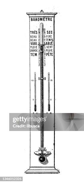antique illustration: barometer - barometer stock illustrations