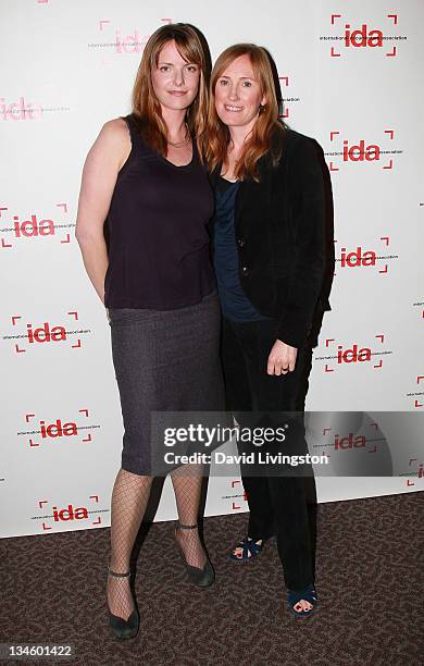 Filmmakers Katie Galloway and Kelly Duane de la Vega attend the International Documentary Association's 27th award ceremony at Directors Guild of...