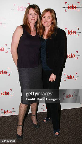 Filmmakers Katie Galloway and Kelly Duane de la Vega attend the International Documentary Association's 27th award ceremony at Directors Guild of...