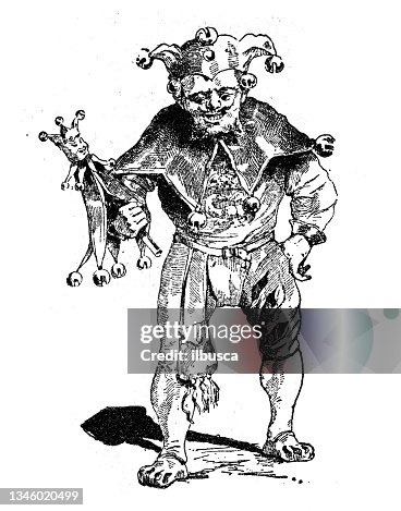 Antique illustration: Jester Antique illustration: Jester