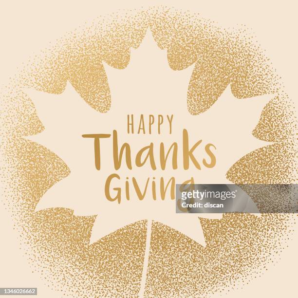 happy thanksgiving card with autumn leaves. - maple leaf heart stock illustrations