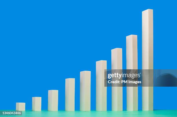 3d bar graph - 3d graph stock-fotos und bilder