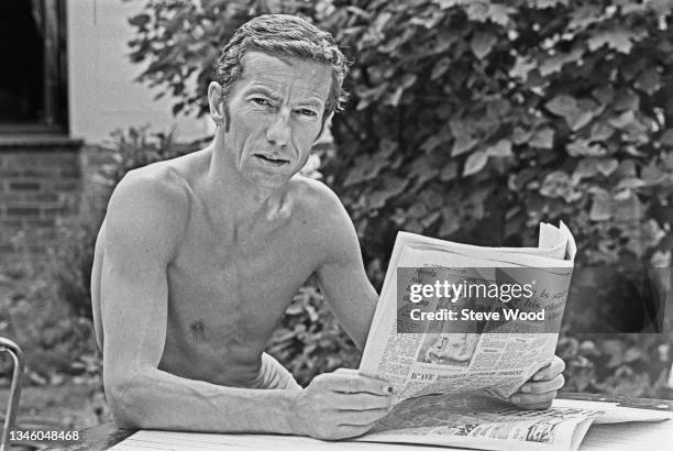 English jockey Lester Piggott whilst under suspension from horse racing, UK, July 1973.