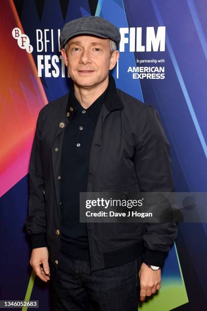 Martin Freeman attend the "Boiling Point" UK Premiere during the 65th BFI London Film Festival at Prince Charles Cinema on October 11, 2021 in...