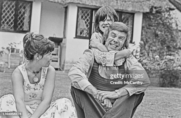 English singer and songwriter Marty Wilde with his wife Joyce and their son Ricky at their home in Hertfordshire, UK, August 1973. Ricky went on to...