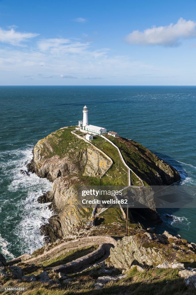 Looking down on South Stack Lighthouse