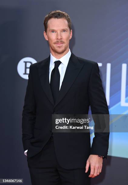 Benedict Cumberbatch attends "The Power Of The Dog" UK Premiere during the 65th BFI London Film Festival at The Royal Festival Hall on October 11,...