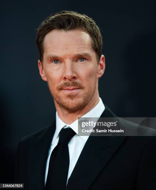 Benedict Cumberbatch attends "The Power Of The Dog" UK Premiere during the 65th BFI London Film Festival at The Royal Festival Hall on October 11,...