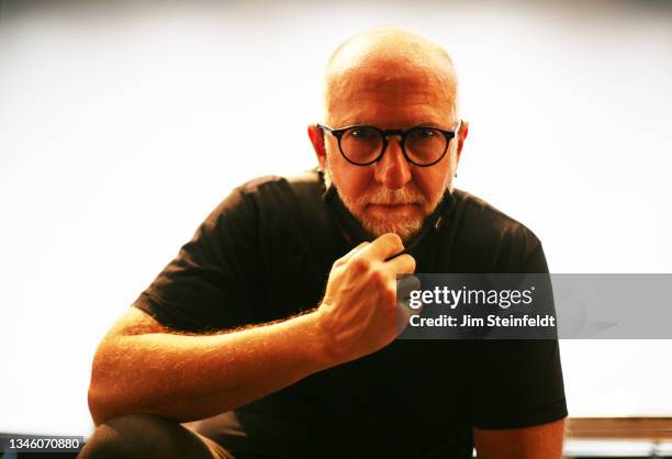 Musician Bob Mould poses for a portrait at the Teragram Ballroom in Los Angeles, California on October 2, 2021.