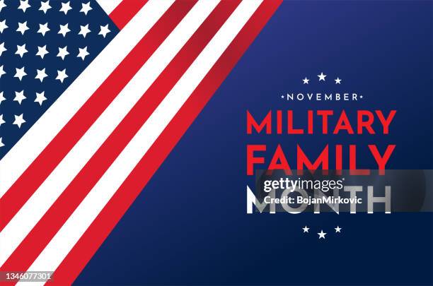 military family month november karte, banner. vektor - us air force stock-grafiken, -clipart, -cartoons und -symbole