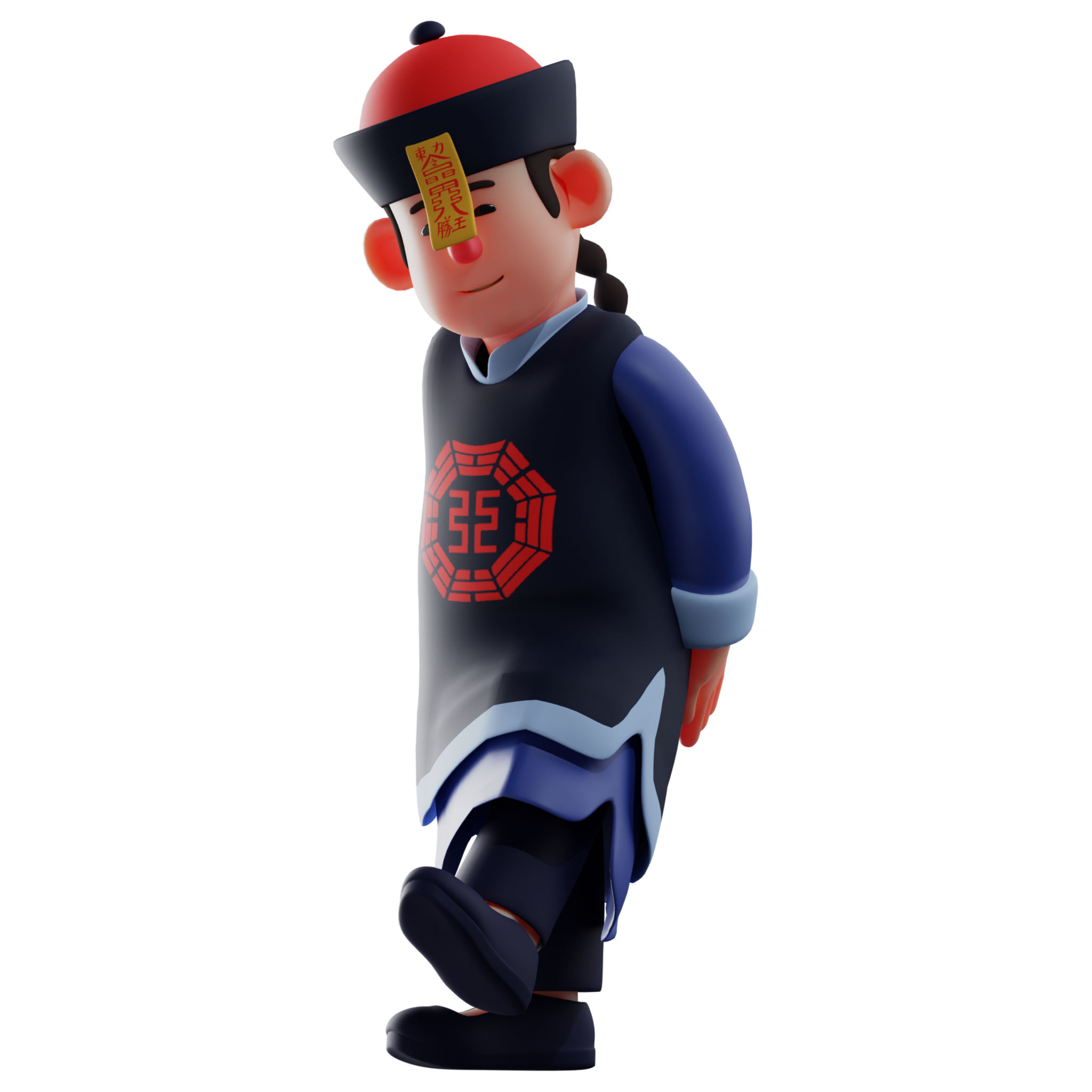 3D Vampire Cartoon Design with cute face 3D Vampire Cartoon Design with cute face