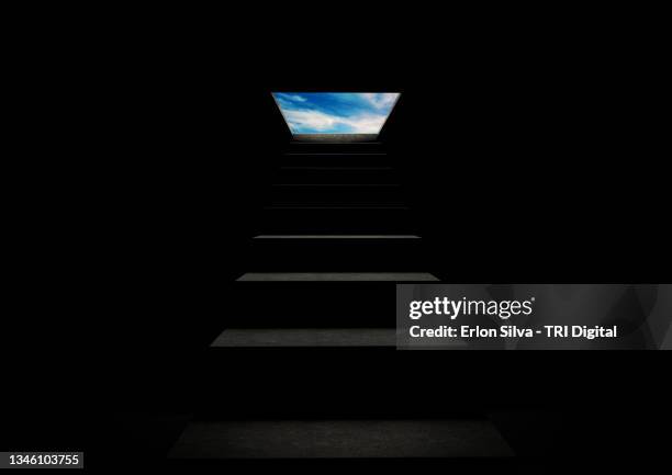 there is always an exit to light or an entrance to darkness - conflict resolution bildbanksfoton och bilder