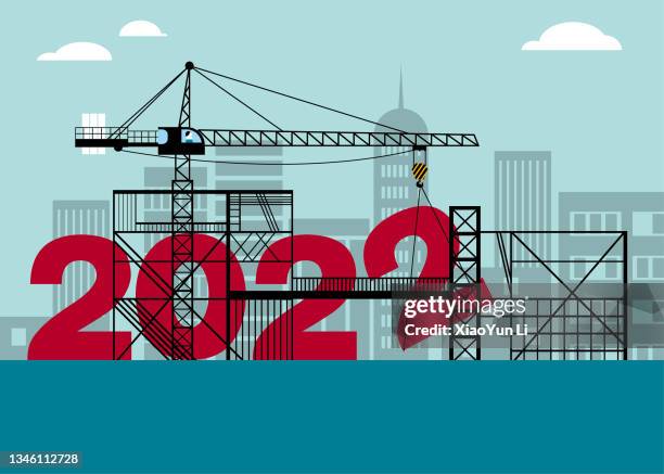 2021 new year element design. - hoisted stock illustrations