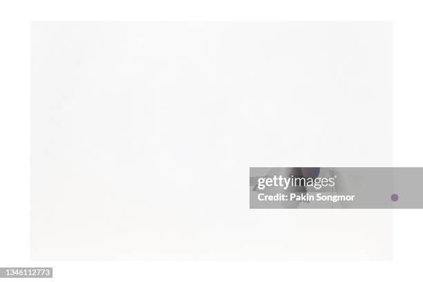 blank card and paper posing isolated on white background. clipping path - white label stock pictures, royalty-free photos & images