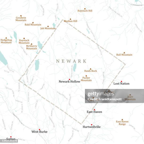 vt caledonia newark vector road map - newark stock illustrations