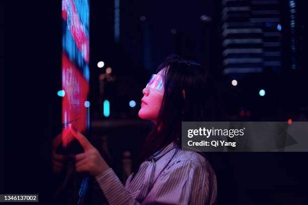 connect the future, shanghai, china - augmented reality phone stock pictures, royalty-free photos & images
