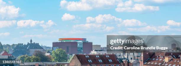 landmarks in aarhus, denmark - aarhus denmark stock pictures, royalty-free photos & images