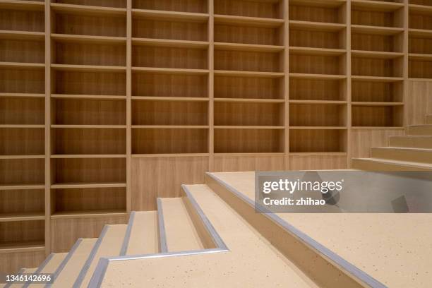 empty shelves and steps on the wall - cubbyhole stock pictures, royalty-free photos & images