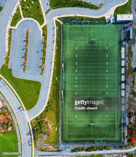 football field - american football field low angle stock pictures, royalty-free photos & images